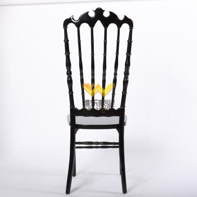 Solid wood Black Highback Napoleon chair for wedding/event